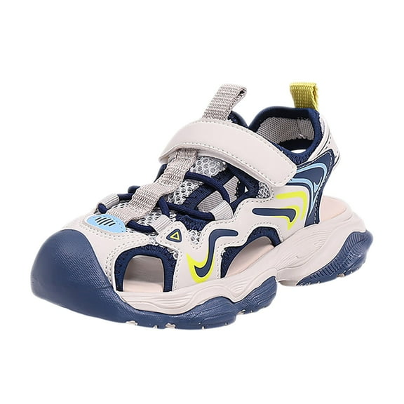 Wdgfv Girls Sandals Summer Lightweight Closed Toe Sports Shoes For Kids Outdoor Activities And Everyday Wear With Light Blue 4.5-5 Years
