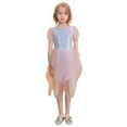 thumbnail image 1 of Wdgfv Girls Sequin Puff Sleeve Dress Elegant Net Layered Tutu Outfit for Toddler Kids Sparkly Party Flower Girl Pink 7-8 Years, 1 of 3