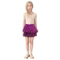 thumbnail image 1 of Wdgfv Girls Sequin Skirt Sparkly Toddler Kids Mini Glitter Skirt Elastic Waist Party Pencil Skirt Dark Purple 2-8years, 1 of 4