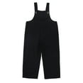 thumbnail image 1 of Wdgfv Girls Sleeveless Adjustable Overalls Casual Loose Romper Jumpsuit Long Pants Cute Kids Outfit Toddler Playwear Comfortable Durable Black 9-10 Years, 1 of 6