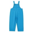 thumbnail image 1 of Wdgfv Girls Sleeveless Adjustable Overalls Casual Loose Romper Jumpsuit Long Pants Cute Kids Outfit Toddler Playwear Comfortable Durable Blue 5-6 Years, 1 of 5