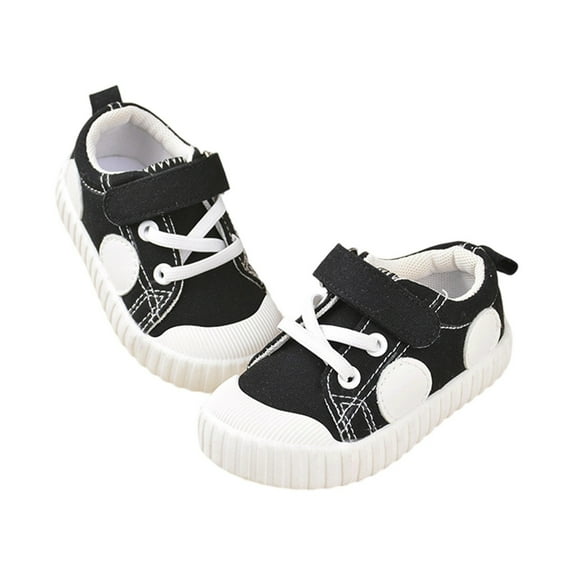 Wdgfv Girls Sneakers For Toddlers Soft Sole Canvas Shoes Non Breathable Lightweight Walking Shoes Comfortable Casual Baby Girls 1-35 Years Black 20