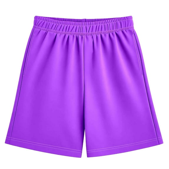 Wdgfv Girls Summer Casual Shorts Breathable Comfortable Stretchy Elastic Waistband For Daily Wear Outdoor Play Beach Activities Toddler To Teen Purple 11-12 Years
