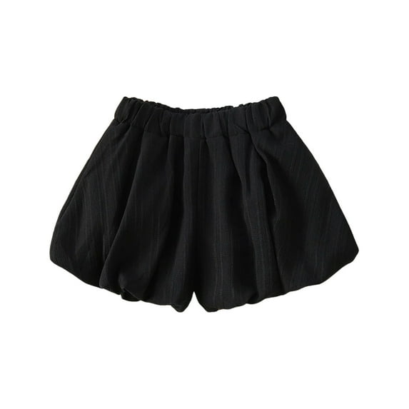 Wdgfv Girls Summer Shorts Toddlers Kids Elastic Waist Soft Breathable Casual Playwear Comfortable Outdoor Pants Baby 12 Months To 5 Years Black 3-4 Years