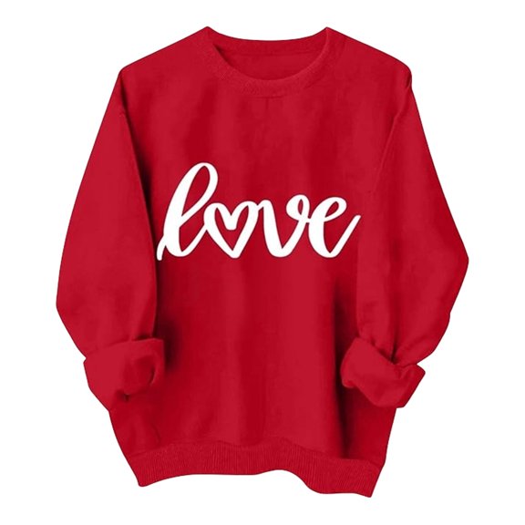 Wdgfv Girls Sweatshirts Letter Print Crew Neck Long Sleeve T Shirts Casual Loose Pullover Tops Clothes 8-9 Years