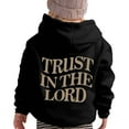 thumbnail image 1 of Wdgfv Girls Winter Hoodies & Sweatshirts Casual Round Neck Letter Print Pullover For Kids Outdoor Activities Daily Comfort Black 2-3 Years, 1 of 8