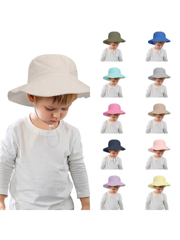 Head Circumference Children's Sun Hat Baby Outdoor Basin Hat Beach Hat Fisherman Hat 6-24 Months