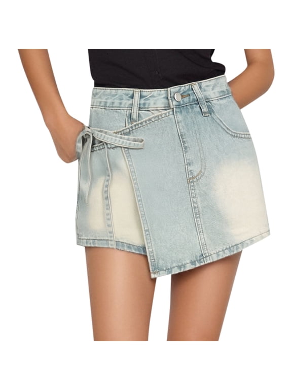 Jean Shorts for Women High Waisted Trendy Flat Pockets Cutoff Stretchy Denim Shorts Casual Summer