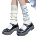thumbnail image 1 of Wdgfv Kawaii Leg Warmers for Girls Women Leg Warmers Cute Leg Cover Bow Ball Knit Socks Light Blue One Size, 1 of 5