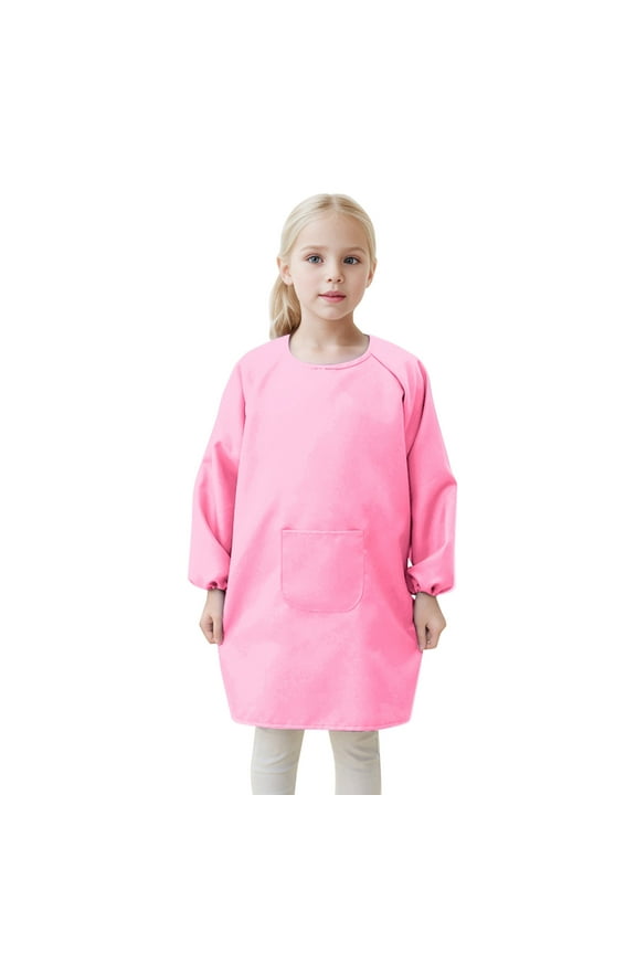 Kids Art Smock, Toddler Painting Apron Long Sleeves with Pocket for Crafting Painting