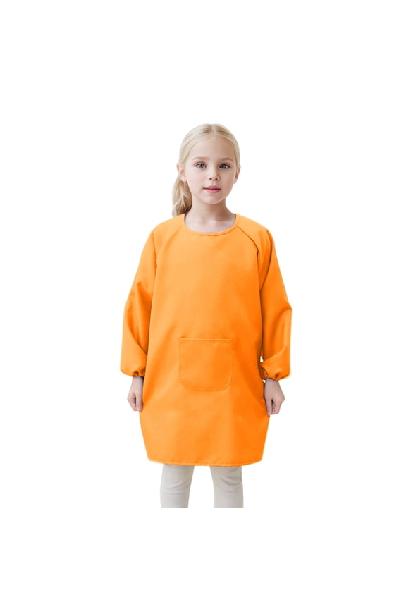 Kids Art Smock, Toddler Painting Apron Long Sleeves with Pocket for Crafting Painting