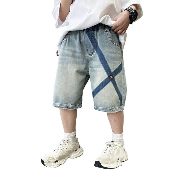 Wdgfv Kids Boys Denim Jean Shorts Comfortable Loose Fit Five Points Pants For Kids And Big Boys 4-5 Years