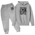thumbnail image 1 of Wdgfv Kids Boys Girls Sweatshirt with Hood Sweatpants Set 2 Piece Thats What I Do I Fix Stuff and I Know Things Hoodie Comfy, 1 of 2