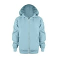 thumbnail image 1 of Wdgfv Kids Boys Zip Up Hoodie School Uniform Boys Girls Zipper Sweatshirt Oversized Fall Hooded Jackets With Pockets 3-4 Years, 1 of 6