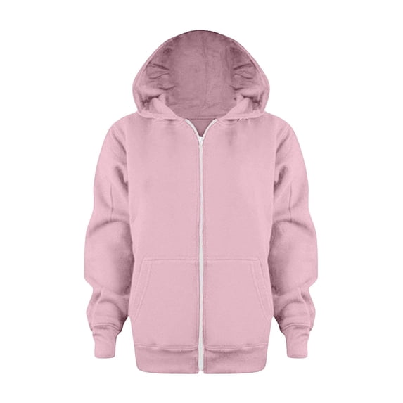 Wdgfv Kids Boys Zip Up Hoodie School Uniform Boys Girls Zipper Sweatshirt Oversized Fall Hooded Jackets With Pockets 3-4 Years