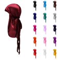 thumbnail image 1 of Wdgfv Kids Satin Durag Head Wrap, Stretch Silky Pirate Hat for Boys Girls, Soft Long Tail Silky Du Rag Turban Cap for Hair Protection 3-14 Years, 1 of 5