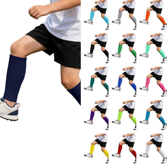 Wdgfv Kids Soccer Leg Sleeves Socks Athletic Socks for Boys Girl Football Baseball Softball Rugby 12-18 Years