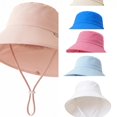 thumbnail image 1 of Wdgfv Kids Sun Hats for Women, UV Protection Wide Brim Ponytail Beach Hat Travel Packable Breathable Sun Hats 1-3 Years, 1 of 4