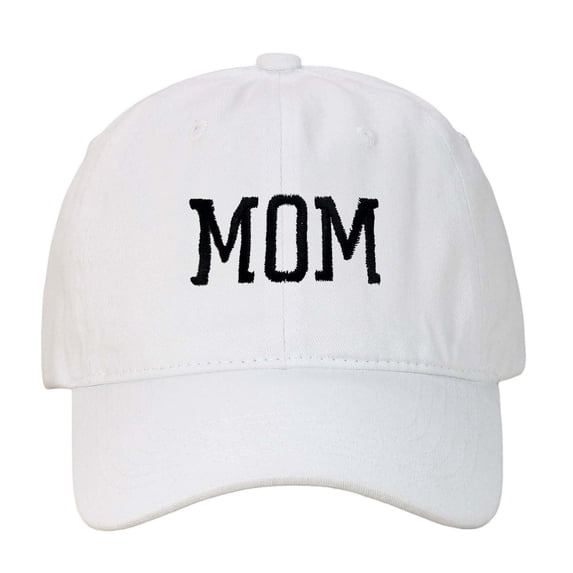 Wdgfv MOM Embroidered Baseball Cap Style Adjustable Dad Hat For Women Men White One Size