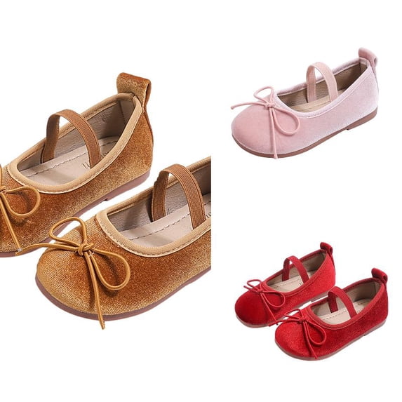 Wdgfv Mary Jane Flats for Toddler Girls Little Kids Glittery Dress Princess Wedding Ballet Shoes 2.5-3 Years