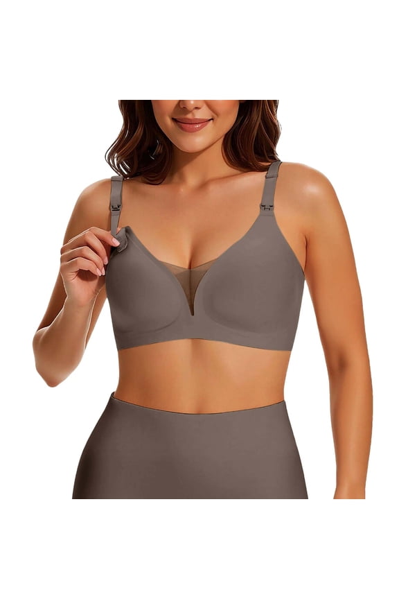 Maternity Nursing Bra for Pregnancy and Postpartum Support Comfortable Seamless Wireless Design for Everyday Wear with Smooth Soft Fabric and Full Coverage