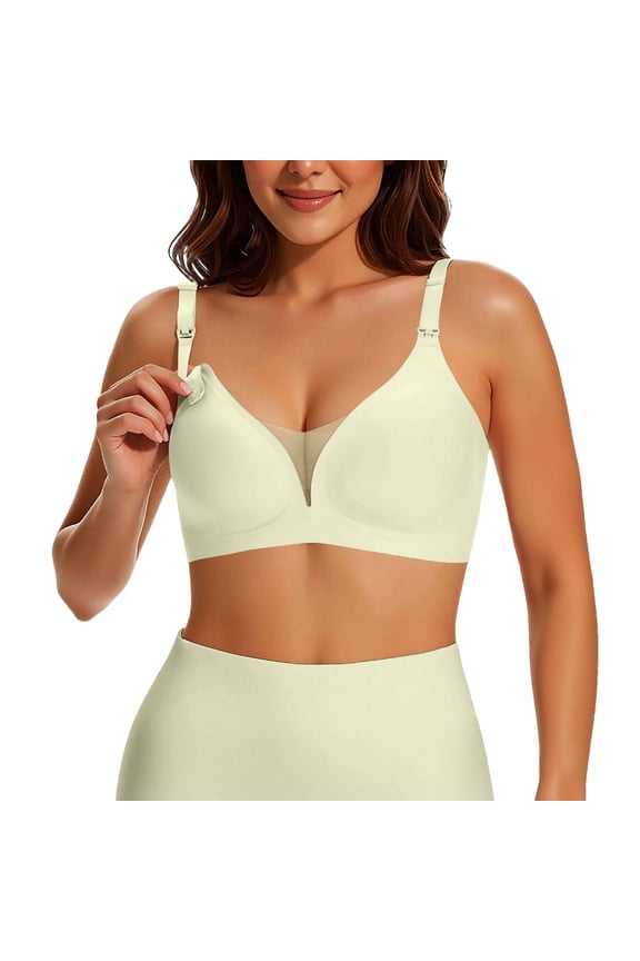 Maternity Nursing Bra for Pregnancy and Postpartum Support Comfortable Seamless Wireless Design for Everyday Wear with Smooth Soft Fabric and Full Coverage