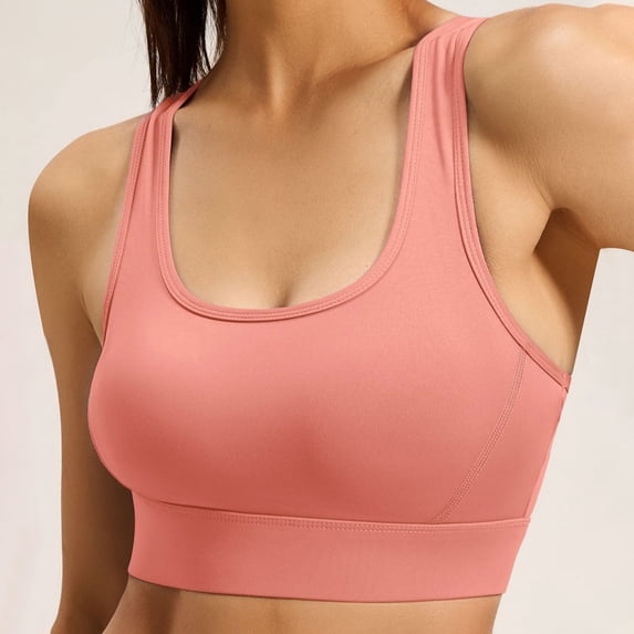 Wdgfv Medium Support and Removable Pad Tank Top Racerback Post Surgery Sports Bras for Women