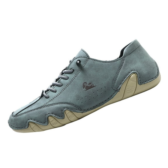 Wdgfv Men's Casual Leather Fashion Sneakers Chukka Boots On Non- Breathable High Boots Hiking Shoes Men