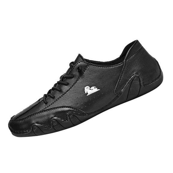 Wdgfv Men's Casual Leather Fashion Sneakers Chukka Boots On Non- Breathable High Boots Hiking Shoes Men