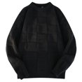 thumbnail image 1 of Wdgfv Men's Crewneck Pullover Sweater Waffle Textured Knitted Sweaters Casual Loose Fit Sweaters with Ribbing Edge, 1 of 7