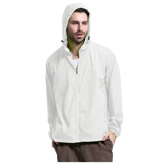 Wdgfv Men's Rain Jacket Waterproof With Hood Lightweight Packable Shell Raincoat Windbreaker For Cycling Golf Travel