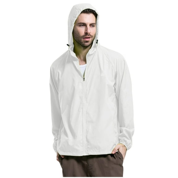 Wdgfv Men's Rain Jacket Waterproof With Hood Lightweight Packable Shell Raincoat Windbreaker For Cycling Golf Travel