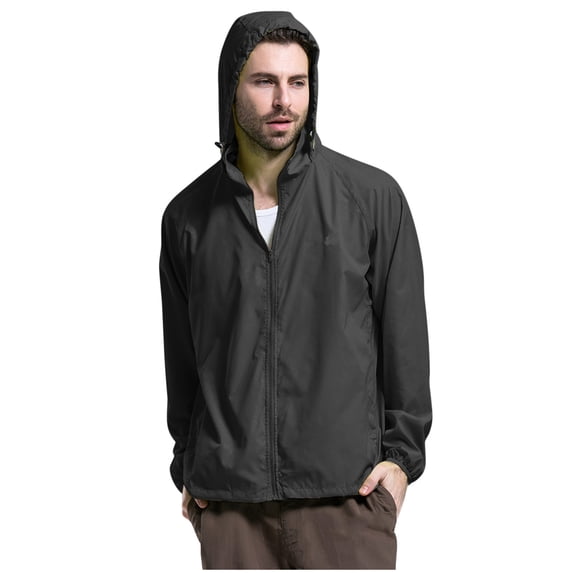 Wdgfv Men's Rain Jacket Waterproof With Hood Lightweight Packable Shell Raincoat Windbreaker For Cycling Golf Travel