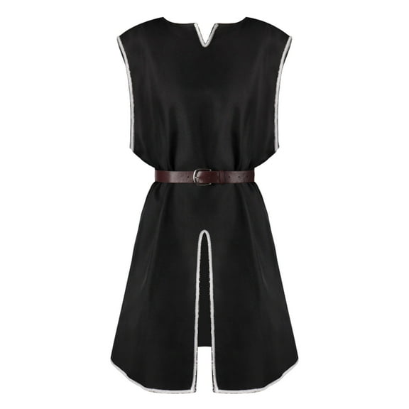 Wdgfv Men's Renaissance Crusader Templar Tunic Vest Warrior Tabard Halloween Pirate Sleeveless Shirts