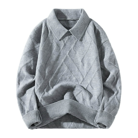 Wdgfv Men's Sweater Coat Heavyweight Knit Pullover Long Sleeve Round Neck Comfortable Warm Casual Outerwear For Autumn Winter Season