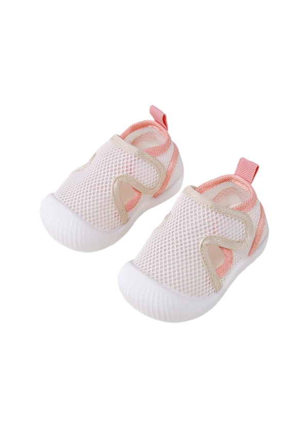 Mesh Breathable Soft Sole Learning Walking Shoes For Toddler Boys And Girls Lightweight Flexible Non Design Khaki 26-30 Months