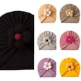 thumbnail image 1 of Wdgfv Baby Beanie Turban Baby Girl Hats Hospital Hats with Bow Wraps Breathable Cloth Baby Beanie Caps 0-36 Months, 1 of 4