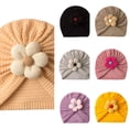 thumbnail image 1 of Wdgfv Baby Beanie Turban Baby Girl Hats Hospital Hats with Bow Wraps Breathable Cloth Baby Beanie Caps 0-36 Months, 1 of 4