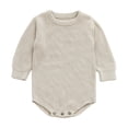 thumbnail image 1 of Wdgfv Baby Boy Girl Fall Winter Clothes Knit Sweater Romper | Solid Color Long Sleeve Onesie Oversized Romper One Piece Bodysuit 12-18 Months, 1 of 2