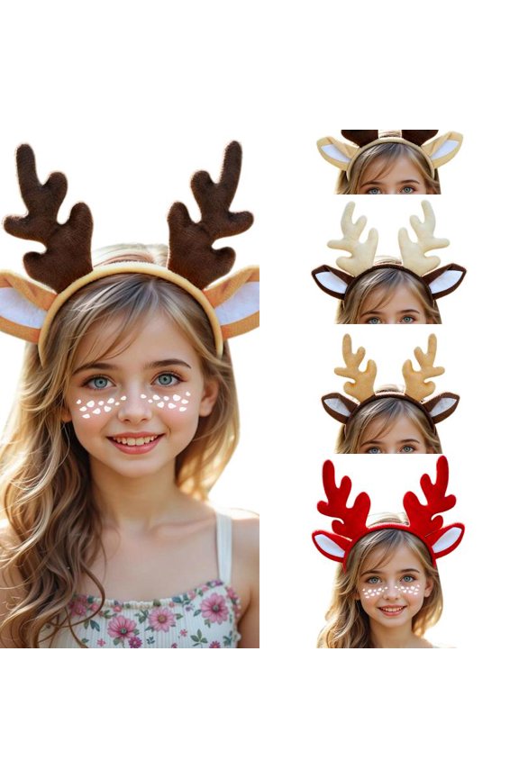 Reindeer Anlters Headband, Deer Ears Headbands for Women, Christmas Party Headwear, Festival Accessories M