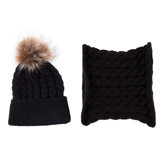 Wdgfv Scarf Woolen Earflap Hood Warm Skull Knit Caps Beanie Cap for Toddlers Baby Girls and Boys