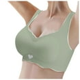 thumbnail image 1 of Wdgfv Seamless Bras Women Soft Jelly Push Up Wireless Bra Supportive V Neck No Underwire Comfort Tshirt Bralettes Green XL, 1 of 3