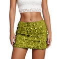 thumbnail image 1 of Wdgfv Sequin Skirt for Women Stretchy Bodycon Mini Skirts Sparkly Skirt Glitter Shiny Skirt Night Out Party, 1 of 4