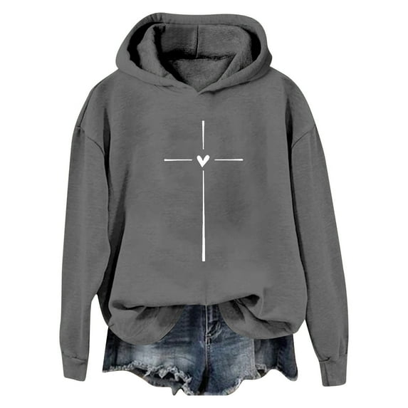 Wdgfv Soft Comfortable Hoodie Women Women's Fashion Casual Crew Neck Print Hoodie for Stylish Comfort and
