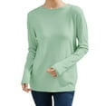 thumbnail image 1 of Wdgfv Soft Lined Pullover Women Women's Knit Pullover Sweater Casual Loose Fit Ribbed Long Sleeve Tunic Blouse Soft Comfortable Round Neck Basic, 1 of 4