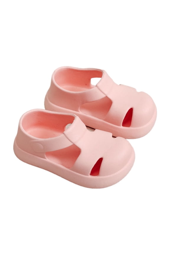 Splash Sandals for Baby, Toddler & Kids, Adjustable, Closed Toe Water Sandals for Boys and Girls - Lightweight, Quick Drying Kids Water Shoes Red 2.5-3 Years