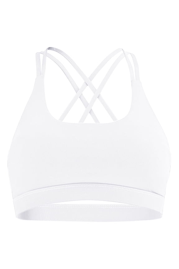 Sports Bra for Women Yoga Bra for Workout Activewear Thin Strap Fitness Bra for Running Yoga and Gym Workouts with Comfortable Design White XXL