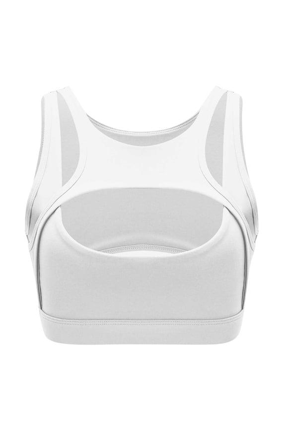 Sports Bra for Women Yoga Bra for Workout Bra with Hollowout Design for Yoga and Fitness Activities White M
