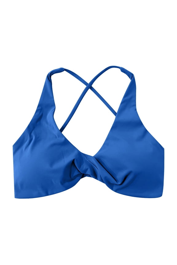 Sports Bra for Women Yoga Bra for Workout Straps Yoga Running Fitness Tank Top Supportive Comfort Workout Apparel Blue S