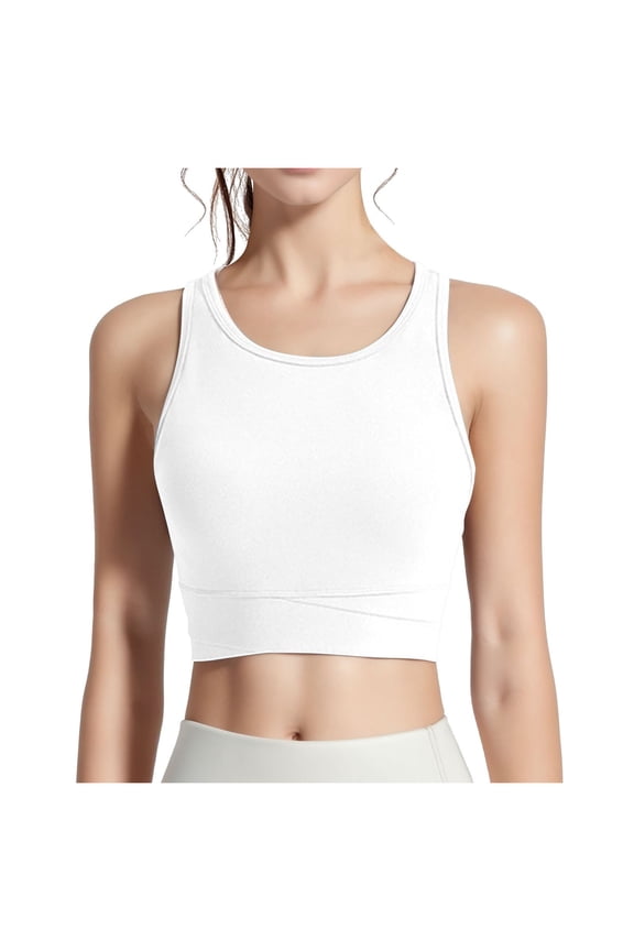 Sports Bra for Women Yoga Bra for Workout Supportive Athletic Wear for Fitness Activities and Daily Comfort White M